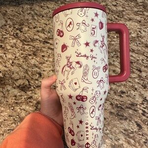 HydroJug Cream and Maroon Tumbler